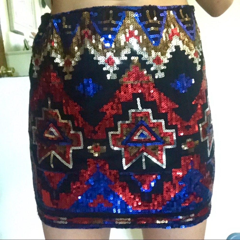 Sequin Mini Skirt